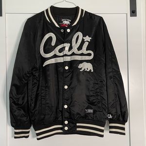 Gold Mind Brand Varsity Jacket -XL Cali graphic print